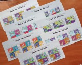 YEMEN(REGAT)-&#039;&#039;OM IN SPATIU&#039;&#039;-Set 7val in bloc de 3-MNH-NESTAMP.