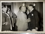 Fotografie de presa 1938 : Mussolini cu Chamberlain (Hitler si Goerring pe fundal)