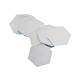 Set 12 oglinzi Decorative Acrilice, forma hexagon, Argintiu,126x110mm, Regal Trade, Oem