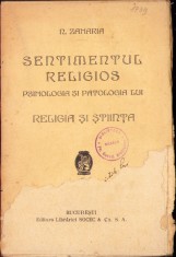 HST C5778N Sentimentul religios, psihologia și patologia lui, religia și știința