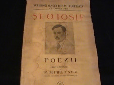 POEZII- ST.O. IOSIF-EDITIE INGRIJ-N. MIHAESCU-SCRIIT. CLASICI ROMANI--189 PG- foto