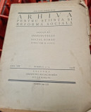 Arhiva pentru stiinta si reforma sociala numerele 3-4/1928- D. Gusti