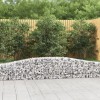 VidaXL Coșuri gabion arcuite 6 buc, 400x30x40/60 cm, fier galvanizat 3145791