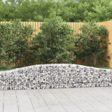 Cosuri gabion arcuite 2 buc, 400x30x40/60 cm, fier galvanizat GartenMobel Dekor, vidaXL