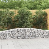 Cosuri gabion arcuite 2 buc, 400x30x40/60 cm, fier galvanizat GartenMobel Dekor, vidaXL