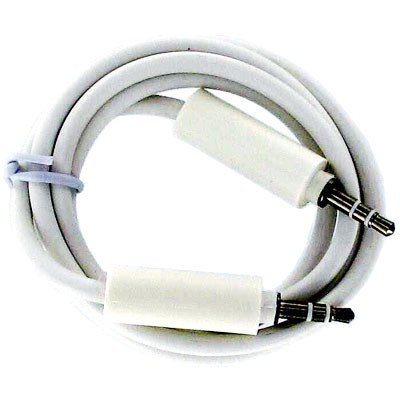 Cablu audio auxiliar (aux) jack tata-tata 3.5 mm alb foto