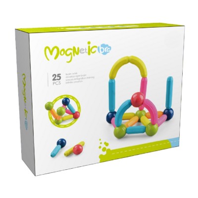 Set de constructie magnetic - Forme 3D (25 piese) PlayLearn Toys foto