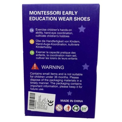 Joc Montessori de legat sireturi foto