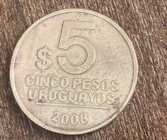 C50 - Moneda foarte veche - Uruguay - 5 pesos - 2008