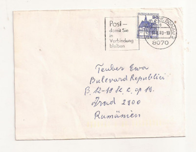 FD18 - Plic Circulat international Germania - Romania , 1980 foto