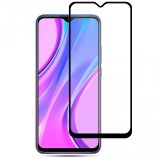 Folie Protectie Ecran Blueline pentru Xiaomi Redmi 9, Sticla securizata, Full Face, Full Glue Neagra