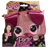Jucarie interactiva Purse Pets, Gentuta in forma de catelus, Dazzeling Diva, alterneaza toate culorile curcubeului, Spin Master