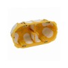 Doza Aparat Incastrat Kopos KPL64-50/2LDNA, PVC, 142x71x45mm, IP40, Galben/Alb