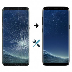 Inlocuire Geam Sticla Display Samsung Galaxy S8+ G955F Negru foto