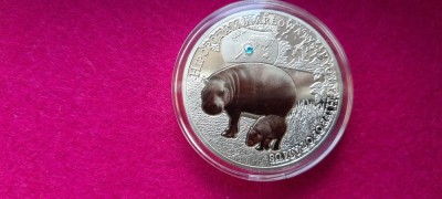 ZAMBIA 1000 KWACHA UNC REPLICA HIPOPOTAM foto