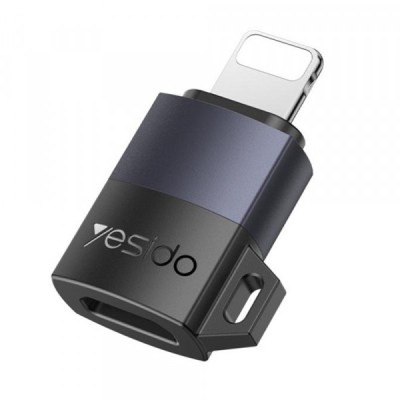 Adaptor Date si Incarcare microUSB - Lightning Yesido GS30, Gri foto