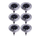 Cumpara ieftin Set 6x Lampa Cu Incarcare Solara Rapida SI Timp Mare De Utilizare, Tip Spot Cu 8 Leduri, Pentru Gradina, WaterProof, IP65, Carcasa Din Metal Rezistent