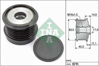 INA 535 0293 10 Sistem roata libera, generator foto