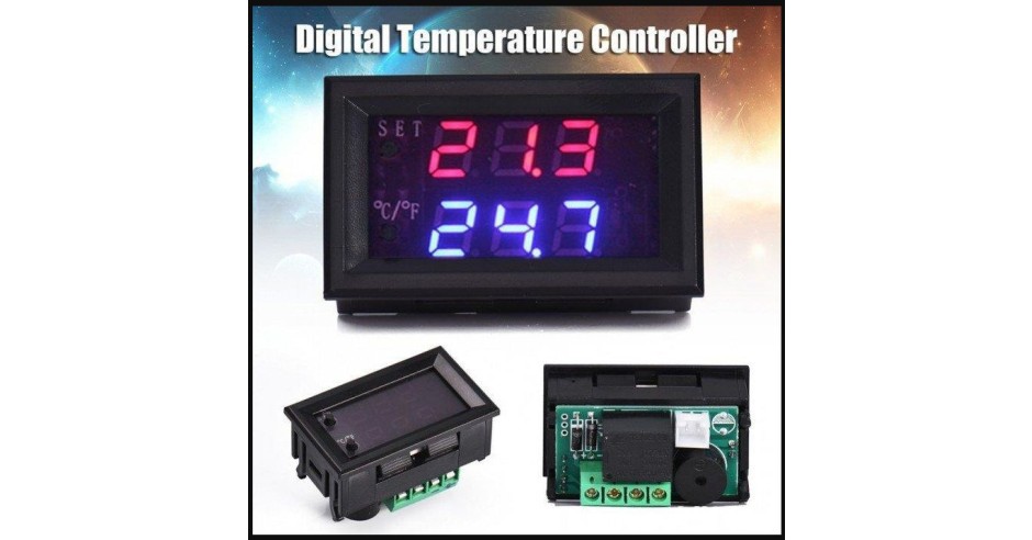 Mini termostat universal cu alarma 12 V rulota incubator maternitate ...