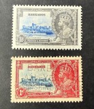 Barbados 1935 - Jubileul de Argint al Regelui George al V-lea "Castelul Windsor / Silver Jubilee" (Set de 2 Mărci Poștale) - Cod: A964