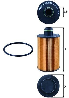 MAHLE OX 1145D Filtru ulei foto