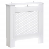HOMCOM Carcasă Modernă pentru Calorifer din MDF Tip Grilă, 78x82x19 cm, Alb | Aosom Romania