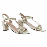 Sandale dama, MIU-159/9FG, casual, piele naturala, bej, 36 - 39