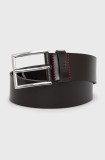 HUGO curea de piele bărbați, culoarea maro 50470639