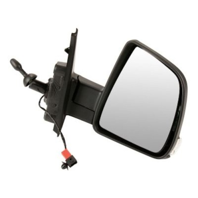 Oglinda usa exterioara FIAT DOBLO (263), 01.2015-, View Max, partea dreapta, regl. manuala; carcasa neagra; sticla convexa; Senzor de temperatura; 8 foto
