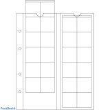 File PVC de rezerva OPTIMA pentru 24 monede x dimensiune 34 mm - 5 buc.