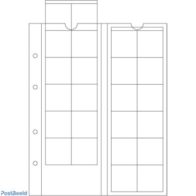 File PVC de rezerva OPTIMA pentru 24 monede x dimensiune 34 mm - 5 buc. foto