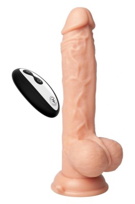 Vibrator Realist Thruster Baller FemmeFunn, Remote Control, 10 Moduri Vibratii, 3 Viteze Impingere, Silicon Lichid, USB, Natural, 22.3 cm foto