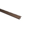 Profil aluminiu pentru treapta, incorporabil, semirotund, SET S81 bronz, 2.5 m