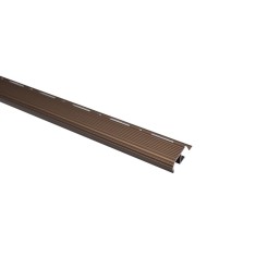 Profil aluminiu pentru treapta, incorporabil, semirotund, SET S81 bronz, 2.5 m