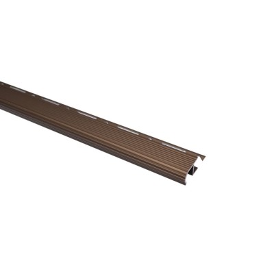 Profil aluminiu pentru treapta, incorporabil, semirotund, SET S81 bronz, 2.5 m foto