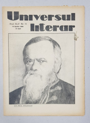 REVISTA &amp;#039;UNIVERSUL LITERAR&amp;#039;, ANUL XLV, NR. 16, 14 APRILIE 1929 foto