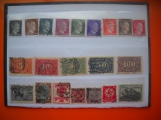 HOPCT LOT NR 639 GERMANIA REICH -21 TIMBRE VECHI-STAMPILAT