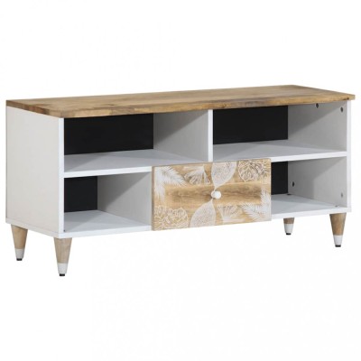 Gossi comoda tv, 100x33,5x46 cm, lemn masiv de mango foto