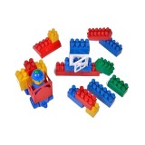 Set caramizi constructie pentru copii, 133 piese, masinuta, ATU-083879, Oem