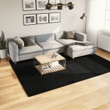 vidaXL Covor pufos &quot;PAMPLONA&quot; cu fire &icirc;nalte, negru modern, 200x280 cm