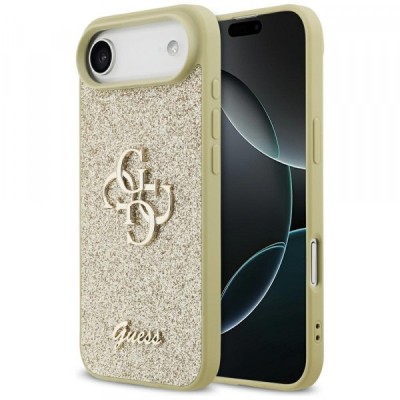 Husa pentru Apple iPhone 17 Air, Guess, Fixed Glitter Big 4G, Aurie foto