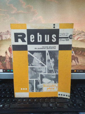 Rebus, revistă bilunară de probleme distractive, nr. 262, 20 mai 1968, 111 foto