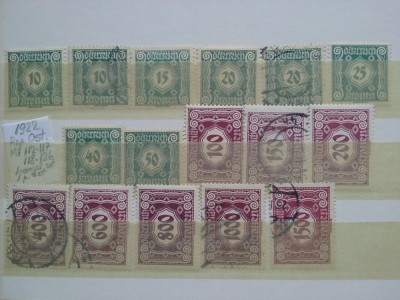 1922- Austria-Rep.Ost.-Mi112-117,118-126-c.set+par.set-MH+st. foto