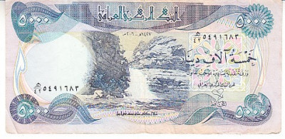 M1 - Bancnota foarte veche - Iraq - 5000 dinarI foto