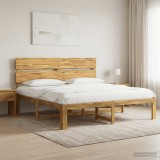 Cumpara ieftin Cadru de pat dublu cu spatar ROSTOCK Alb 200 x 200 cm