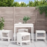 VidaXL Set de dining pentru grădină, 5 piese, alb, lemn masiv de pin