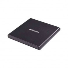 Unitate optica Verbatim External Slimline CD/DVD Writer 53504, USB 2.0, Negru