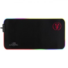 Mouse Pad Gaming, i-JMB, Seria Gaming, Lumini LED, 59.5x30cm, Grosime 3mm, Baza Antiderapantă, Suprafață Impermeabilă, Micro USB, Negru, Model Scorpio