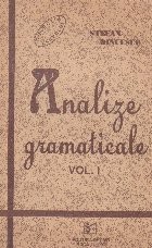 Analize gramaticale, Volumul I foto