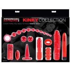 Set Deluxe Pipedream Extreme &raquo;Kinki Collection&laquo; 9 piese - Rosu